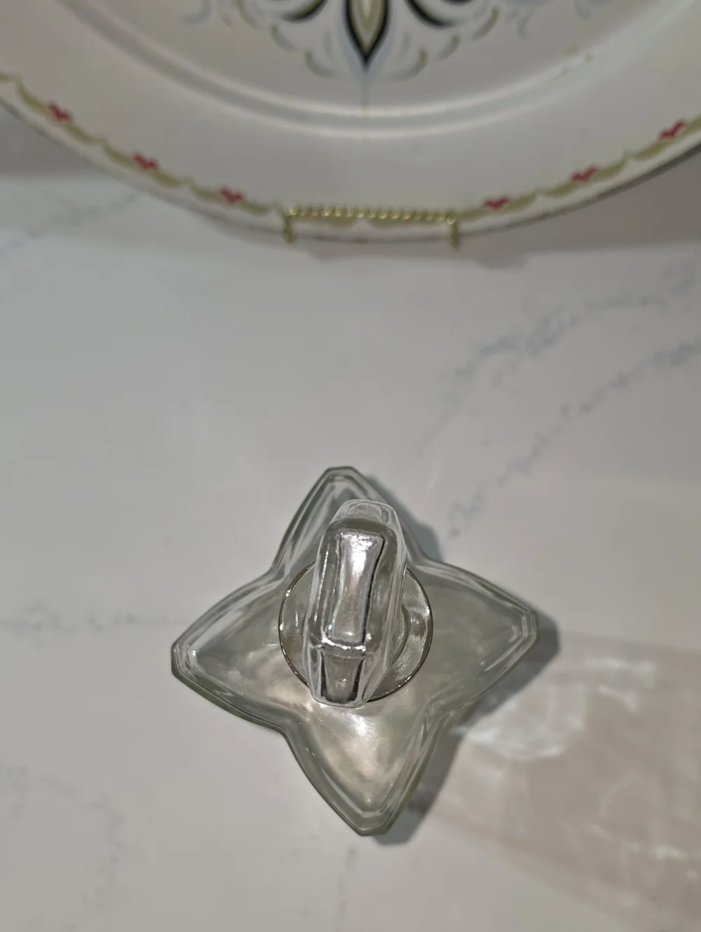 Vintage Clear Glass Decanter with Stopper